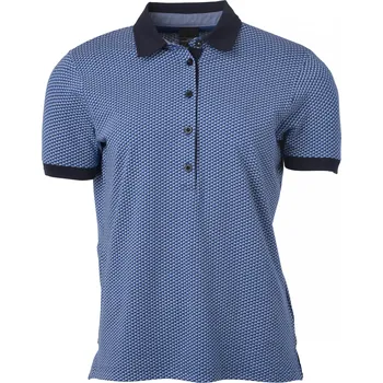 Dámské tričko Dámské triko s límečkem JAMES NICHOLSON JN717 BLUE/WHITE M