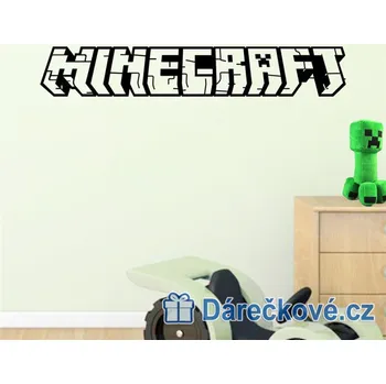 Samolepící dekorace Minecraft nápis, samolepka na zeď, vel. 42x7cm
