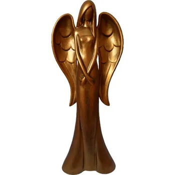 Keramický anděl měděný 41 cm