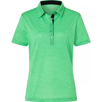 Dámské tričko Dámské triko funkční s límečkem JAMES NICHOLSON JN753 FERN GREEN/WHITE M