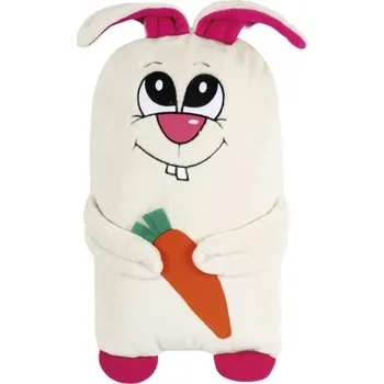 Polštář Bellatex Tvarovaný polštářek zajíček bílý, 45x30 cm