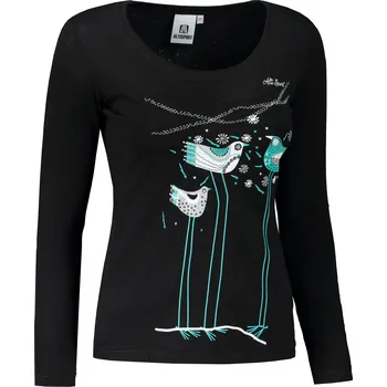 Dámské triko s dlouhým rukávem ALTISPORT CARRYOVER ALW043169 ČERNOTYRKYSOVÁ XL