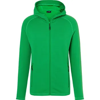 Pánská mikina Pánská stretchfleece mikina JAMES NICHOLSON JN786 FERN GREEN/CARBON XXL