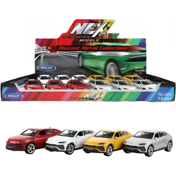 autíčko Teddies Auto Welly Lamborghini Urus kov/plast 12cm 4 barvy na zpětné natažení