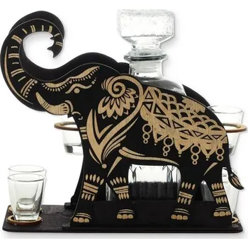 Žertovný předmět Dárková sada slon s lahví a štamprličky