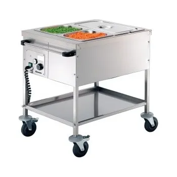 Bartscher 200.254 Lázeň pojízdná 2 x 1/1 GN (SUCHÝ OHŘEV), hloubka 200 mm