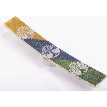 Vonná tyčinka Mani Bhadra Mani Bhadra Stojánek na vonné tyčinky Strom života Barevný Mastek, 25,5 x 4 cm