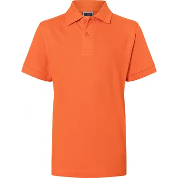 Chlapecké tričko Dětské triko s límečkem premium JAMES NICHOLSON JN070K DARK ORANGE L