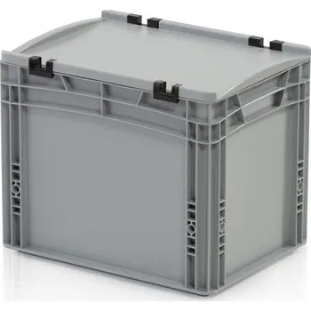 Autokosmetika Plastová Euro přepravka 400x300x320 mm s víkem, plný úchyt + doprava zdarma