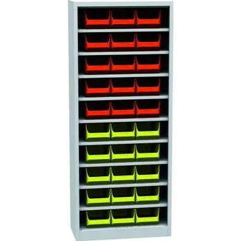 Kovos KOVOS regálová skříň s plastovými zásobníky SPP 02 R + doprava zdarma