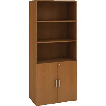 Kancelářský vozík HOBIS kancelářská policová skříň - DZ 5 80 03, zámek Huwill, třešeň + doprava zdarma