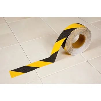 Protiskluzová podložka Protiskluzová páska s korundovými zrny, žluto-černá + doprava zdarma