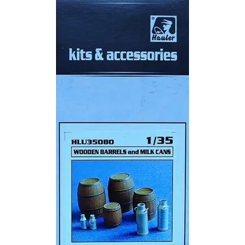 Plastikový model Hauler 1/35 Wooden barrels and milk cans (resin set)