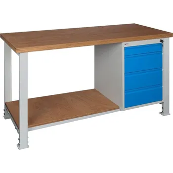 Průmyslová sponka Dílenský stůl 1500 mm M4, buková spárovka + doprava zdarma