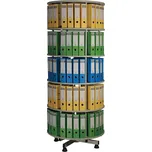 Otočný regál na šanony, 5 pater šedá + doprava zdarma