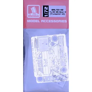 Plastikový model Brengun 1/72 Tu-95 MS Bear H - detail PE sets (TRUMP)