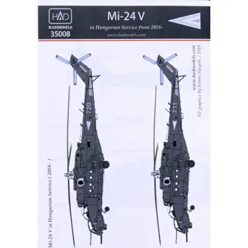 Plastikový model HAD models 1/35 Mi-24 V in Hungar.Service from 2018 & stencil