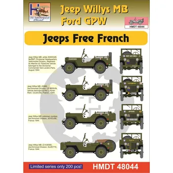 Plastikový model HM decals 1/48 Decals J.Willys MB/Ford GPW Free French