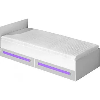 Dětský pokoj Casarredo Postel 90x200 GULLIWER 11 bílá lesk/fialová