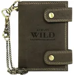 Always Wild Hnědá pánská peněženka s řetízkem A016 2901-BIC Brown Velikost: ONE SIZE