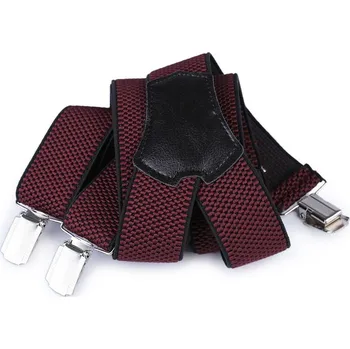 Kšandy Šle pánské široké 3,5 cm délka 120 cm typ Y - 13 bordó