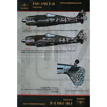 Plastikový model HAD models 1/72 Decal Fw-190 F-8 (Luftwaffe)