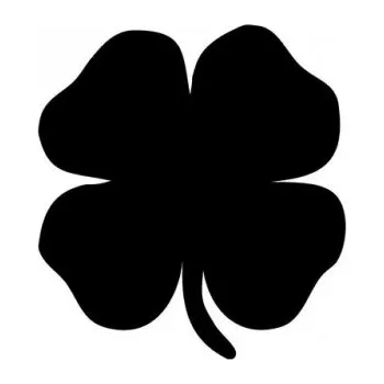 SECURIT Popisovací tabule Silhouette ČTYŘLÍSTEK, vč. popisovače a upevňovací pásky na stěnu - černá FB-FOURLEAF