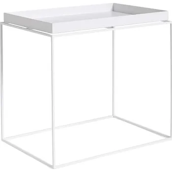 Konferenční stolek HAY Stolek Tray Side Table Rectangular 40x60, white