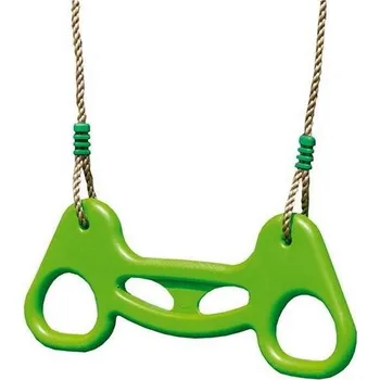 Dětská houpačka Trigano Visutá hrazda a kruhy 2v1 zelená