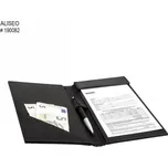 ALISEO Kožené desky na účet 128 x 240 x 20 mm The Londoner Noir, černé 190082