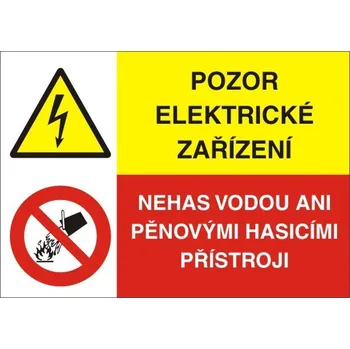 sdružená - El.zařízení, Nehas vodou - samolepicí fólie