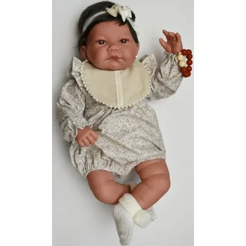 Panenka miminko holčička Nica s bílým bryndáčkem