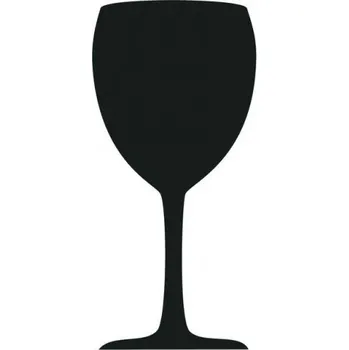 SECURIT Popisovací tabule Silhouette SKLENICE, vč. popisovače a upevňovací pásky na stěnu - černá FB-GLASS