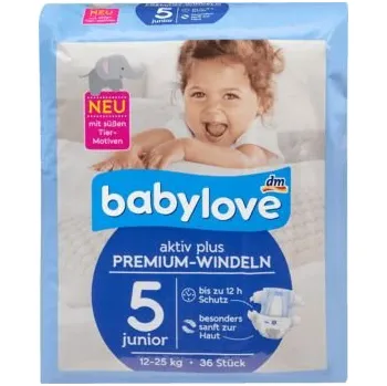 Plena BABYLOVE DĚTSKÉ PLENKY VEL. 5 NĚMECKO!