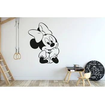 Samolepící dekorace Lepy.cz Samolepka na zeď Minnie Mouse Velikost (šířka x výška): 35x46cm, Barevná varianta: Nugátová hnědá