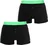 Lonsdale 2 Pack Boxers Mens Black/Fl Green, Large