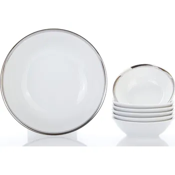 Leander Sabina, kompotová souprava, platinový proužek, Leander, 7 d.