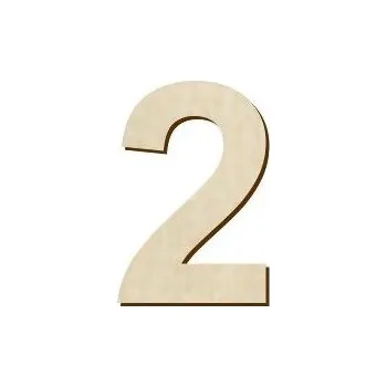 Pelisport Číslice 2 (14 cm) - 1 ks tloušťka 5 mm