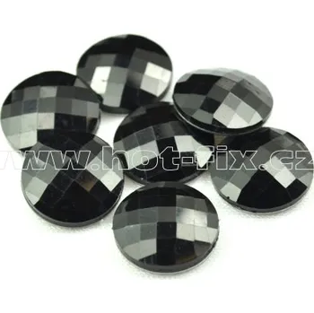 hot-fix kameny epoxy KULATÉ barva černá, velikost 18mm, balení 10 nebo 50ks HF/e - tvar: nažehlovací epoxy kulatý 18mm, HF/e - barva: barva 124 Jet /černá, HF/e - balení: balení 10 kusů