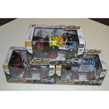 autíčko Terénní auto na vysílačku Cross country 1: 36 modrá