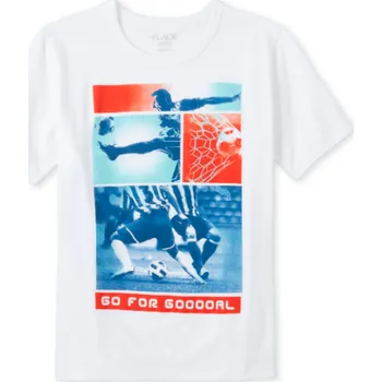 Chlapecké tričko CHILDREN´S PLACE CHLAPECKÉ TRIČKO "GOAL" Barva: bílá, Velikost: M (134/140)