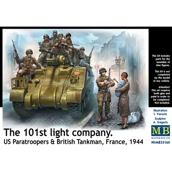 Plastikový model Master Box 1/35 The 101st light company, France 1944 (9 fig.)