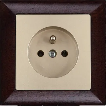 Stavebniny Timex Zásuvka OPUS premium wenge kompletní - dřevěný rámeček