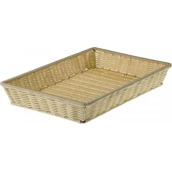 chlebník Koš velký na pečivo, obdelník 41,5 x 28 x 8 cm Barva: krémová