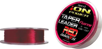 Awa-Shima Fluorine Red Taper Leaders 0,26 mm – 0,57 mm/5 x 15 m