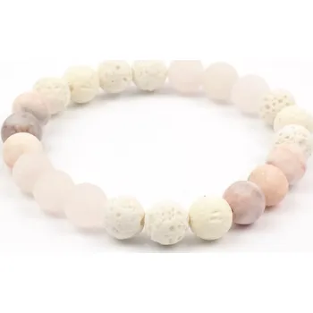 Náramek Moni - dámský náramek láva jaspis růženín