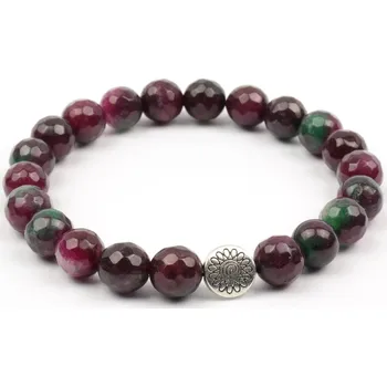 Náramek Moni - dámský náramek turmalín s kytkou