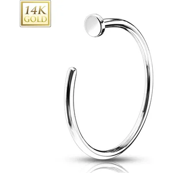 Piercing Šperky4U Zlatý piercing do nosu kruh, Au 585/1000 - ZL01040-0808-WG
