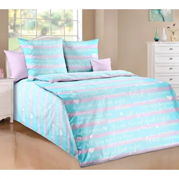 Povlečení Ariatex Bavlněné povlečení Meri tyrkys 140x200+70x90