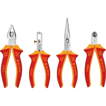 Kleště WURTH SADA KLEŠTÍ VDE ZEBRA, 4 DÍLY ZEBRA